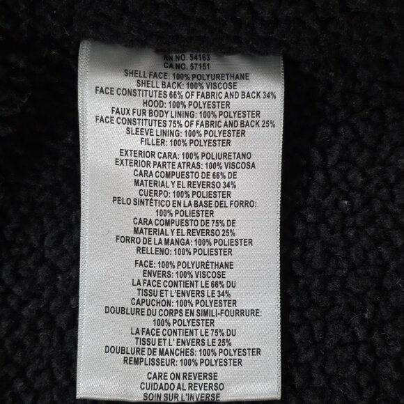 Levi's Trucker Jacket Men L Black Faux Leather LS Hooded Pockets Western Grunge - Picture 10 of 16